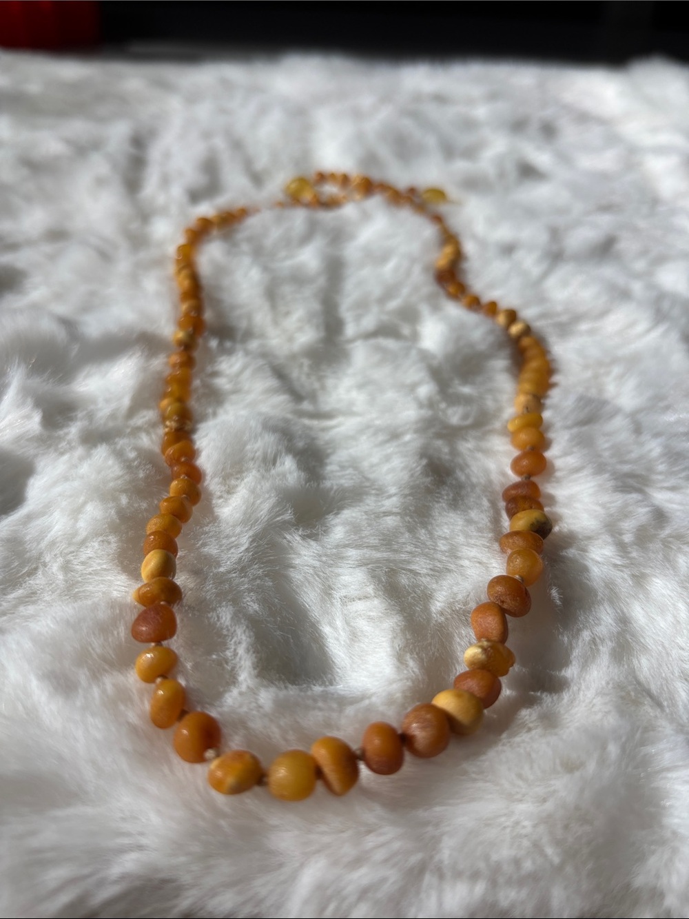 Raw Baltic Amber Beaded Necklace